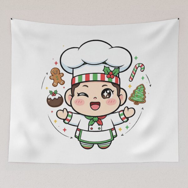 Item preview, Chef Feast Mode Cute Christmas Cooking designed and sold by MuseAI.