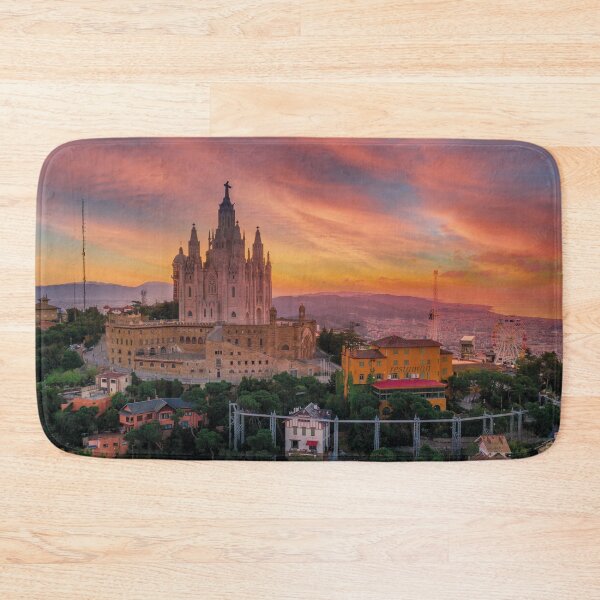 Item preview, Beautiful Barcelona skyline at sunset designed and sold by Mauswohn.