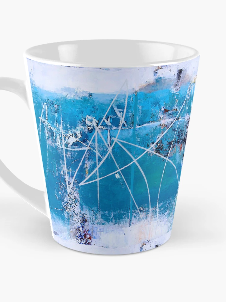 Thumbnail 3 of 4, Coffee Mug, Abstract in Blue designed and sold by ViaARTfactory.