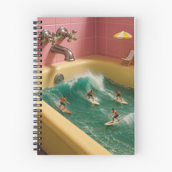 Item preview, surfing in the bathtub, funny thumbnail image designed and sold by Mauswohn.