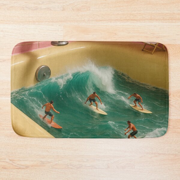 Item preview, surfing in the bathtub, funny thumbnail image designed and sold by Mauswohn.