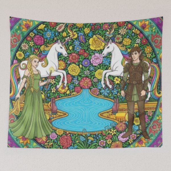 Item preview, Unicorn and Elf designed and sold by PP&RAINBOW SHOP.