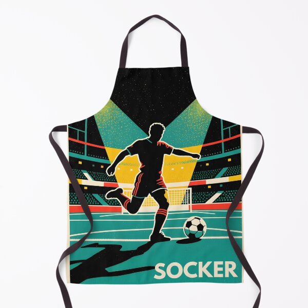 Item preview, Retro Soccer Player Kicking Ball Under Stadium Lights designed and sold by Koalangel.