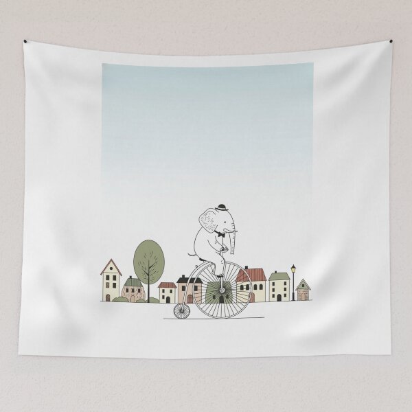 Item preview, Dapper Elephant's Bicycle Adventure designed and sold by ElephantVibes.