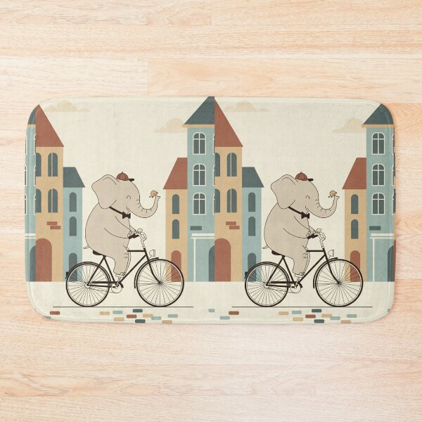 Item preview, Elephant's City Bicycle Adventure designed and sold by ElephantVibes.