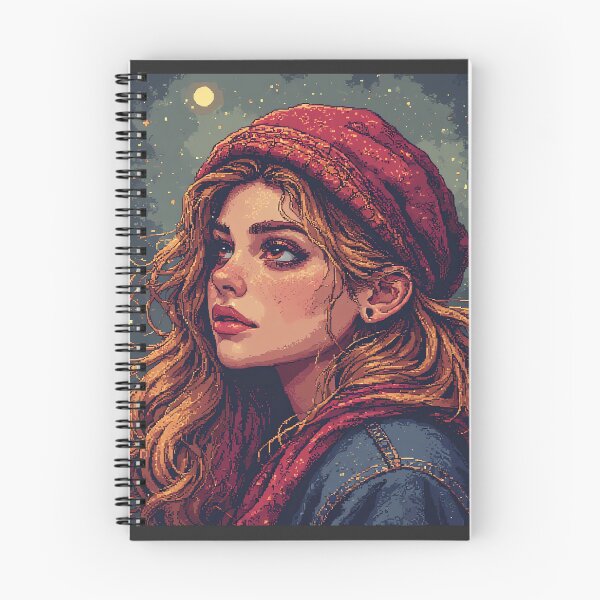 Item preview, Retro Art Beautiful Woman Looking to The sky At Night designed and sold by jimcaza.