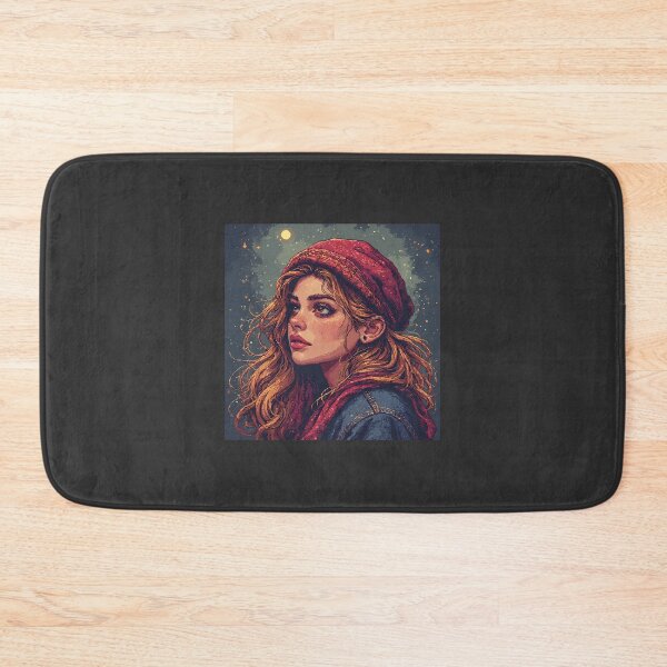 Item preview, Retro Art Beautiful Woman Looking to The sky At Night designed and sold by jimcaza.