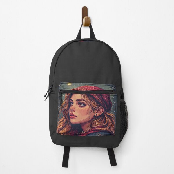 Item preview, Retro Art Beautiful Woman Looking to The sky At Night designed and sold by jimcaza.