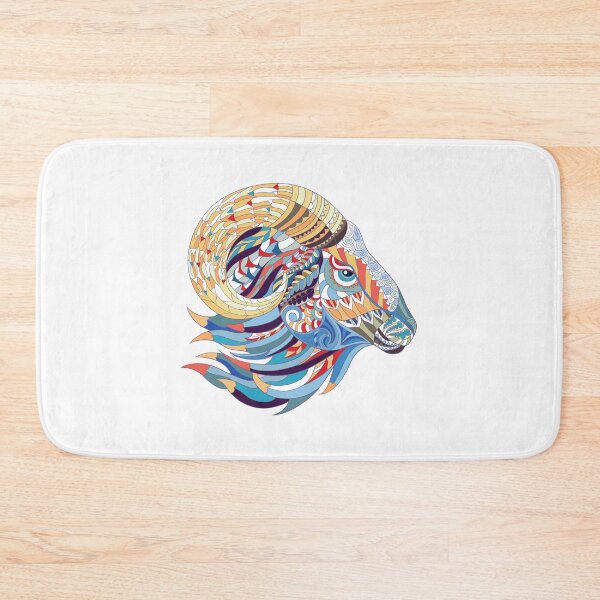 Item preview, Vibrant Geometric Ram Head Mandala Art designed and sold by dnyl.