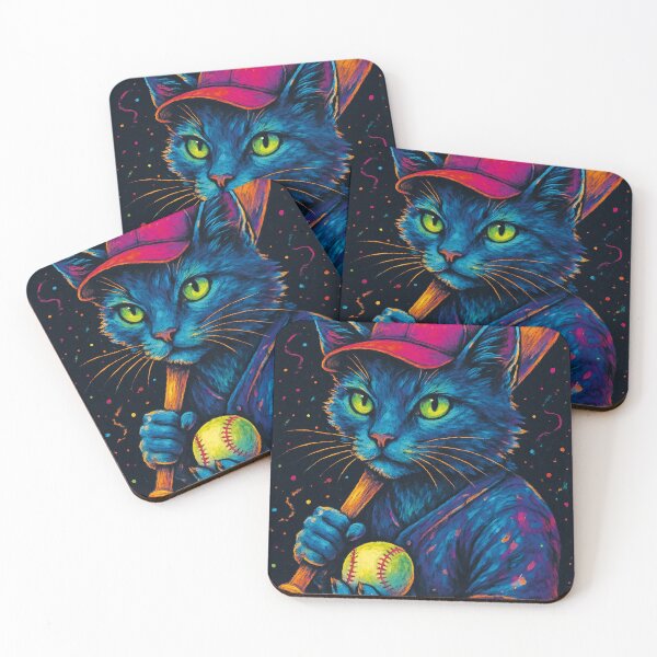 Item preview, cool cat as a baseball player designed and sold by Mauswohn.