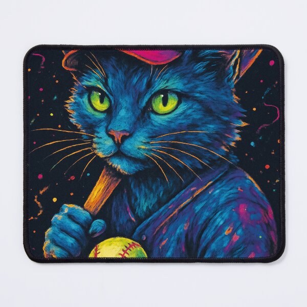 Item preview, cool cat as a baseball player designed and sold by Mauswohn.