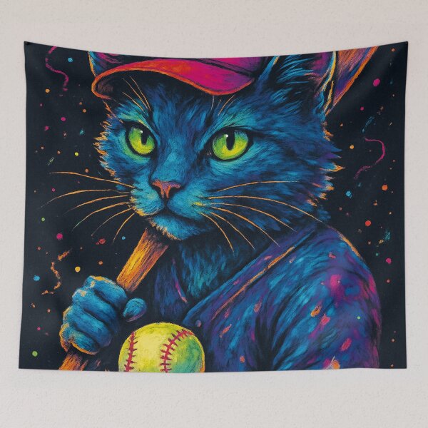 Item preview, cool cat as a baseball player designed and sold by Mauswohn.