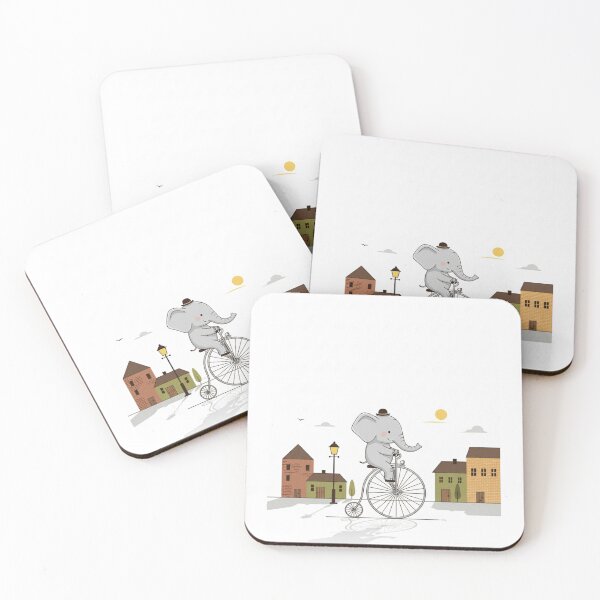 Item preview, Whimsical Elephant Bicycle Adventure designed and sold by ElephantVibes.