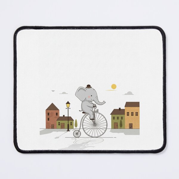Item preview, Whimsical Elephant Bicycle Adventure designed and sold by ElephantVibes.