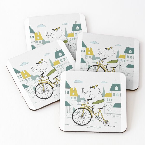 Item preview, Whimsical Cycling Elephant Adventure designed and sold by ElephantVibes.