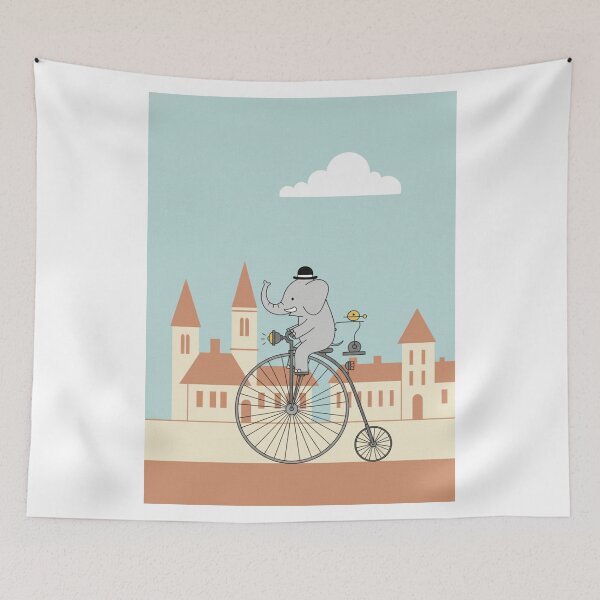 Item preview, Dapper Elephant's Penny-Farthing Adventure designed and sold by ElephantVibes.