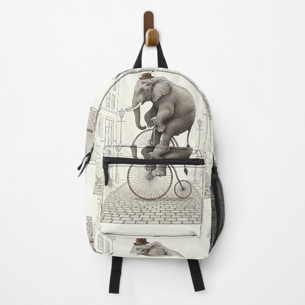 Item preview, Whimsical Elephant Penny-Farthing Ride designed and sold by ElephantVibes.