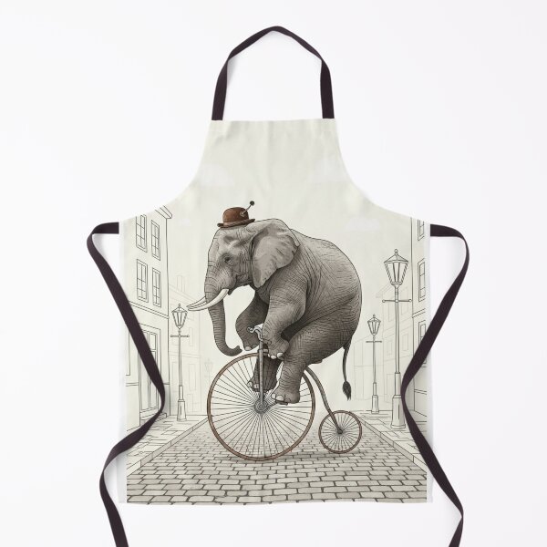 Item preview, Whimsical Elephant Penny-Farthing Ride designed and sold by ElephantVibes.