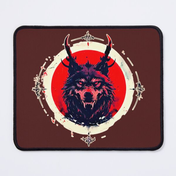 Item preview, Moon’s out, fangs out - Blood Moon Baddie – Horned Wolfcore Energy designed and sold by Neer arts.