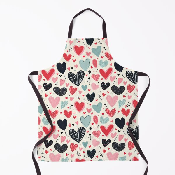 Item preview, Romantic Doodle Hearts Pattern designed and sold by FunnyTeeByMe.