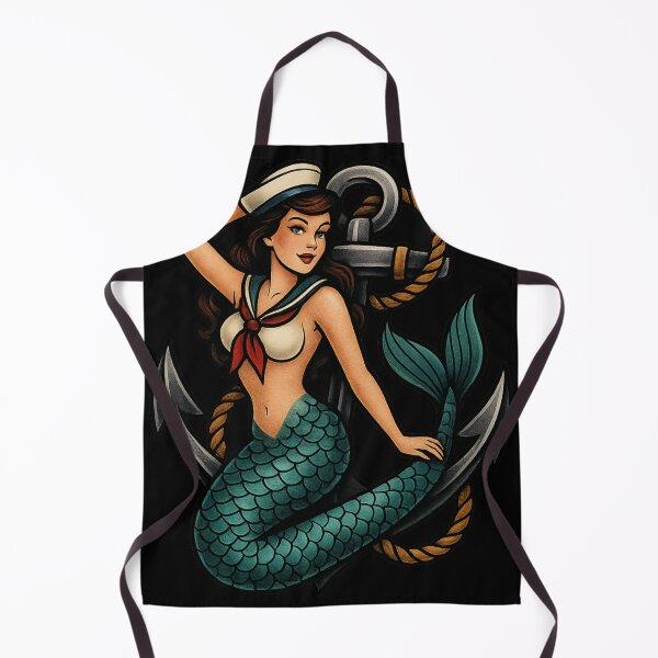 Item preview, Sailor Mermaid Pin-Up Tattoo  designed and sold by getpressedshirt.