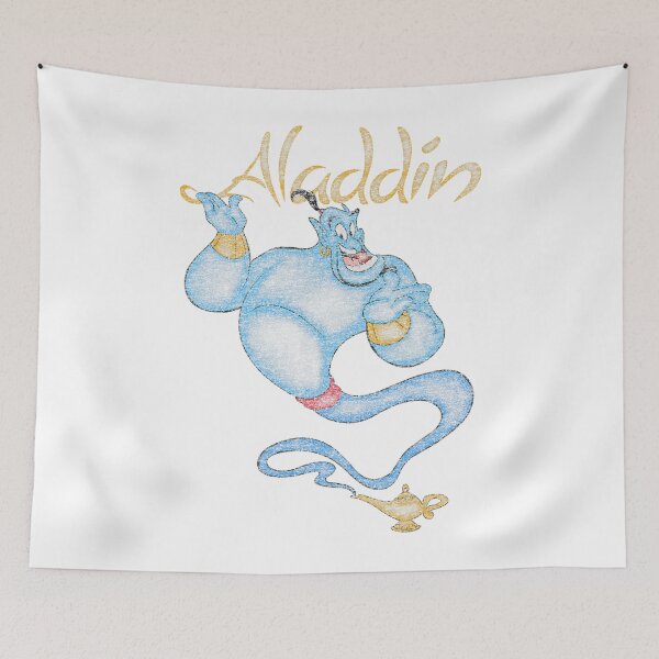 Item preview, Genie Retro Floating Magic – Vintage Blue Spirit Art designed and sold by Talia Isaac.