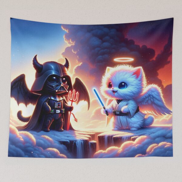 Item preview, Angel and Devil Cats designed and sold by carolergrif.