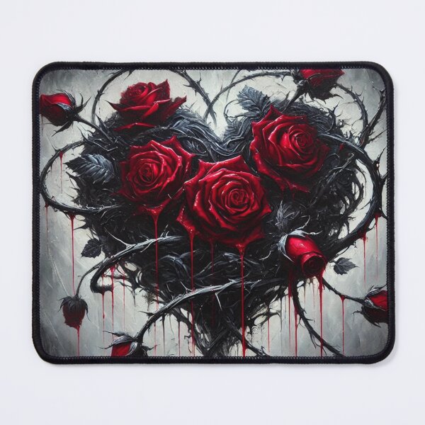 Item preview, Gothic Rose Heart – Dark Romantic Bleeding Roses Art designed and sold by PrintIdeasArt.