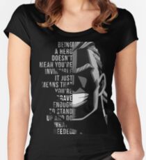 My Hero, All Might Women's Fitted Scoop T-Shirt