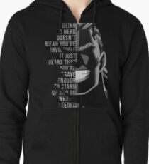 My Hero, All Might Zipped Hoodie