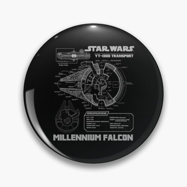 Item preview, Star Wars Millennium Falcon Grey Schematics  designed and sold by Talia Isaac.