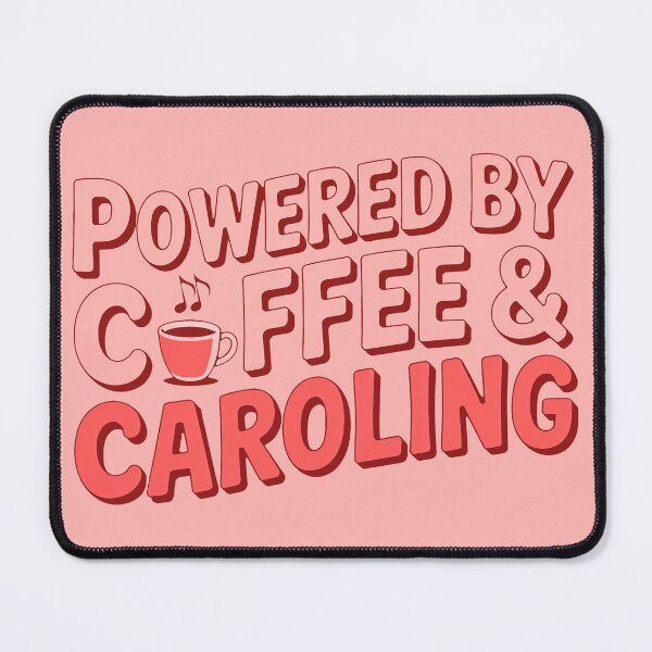 Item preview, Powered by Coffee & Caroling – Festive Energy Quote designed and sold by JeeFoSnP.
