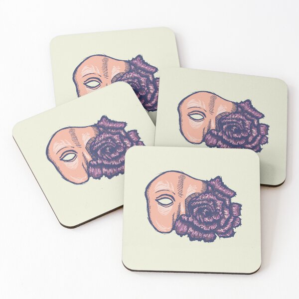 Item preview, flower mask art | hidden beauty | rose design |  designed and sold by Half Mess.