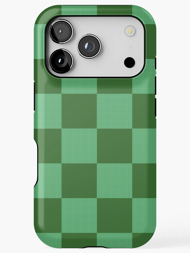 Thumbnail 1 of 4, iPhone Case, : Simple Green Checker Pattern designed and sold by applecs.
