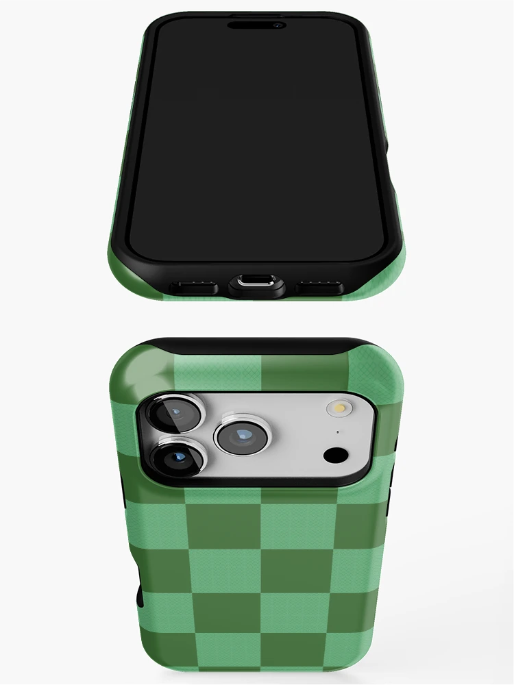 Thumbnail 3 of 4, iPhone Case, : Simple Green Checker Pattern designed and sold by applecs.