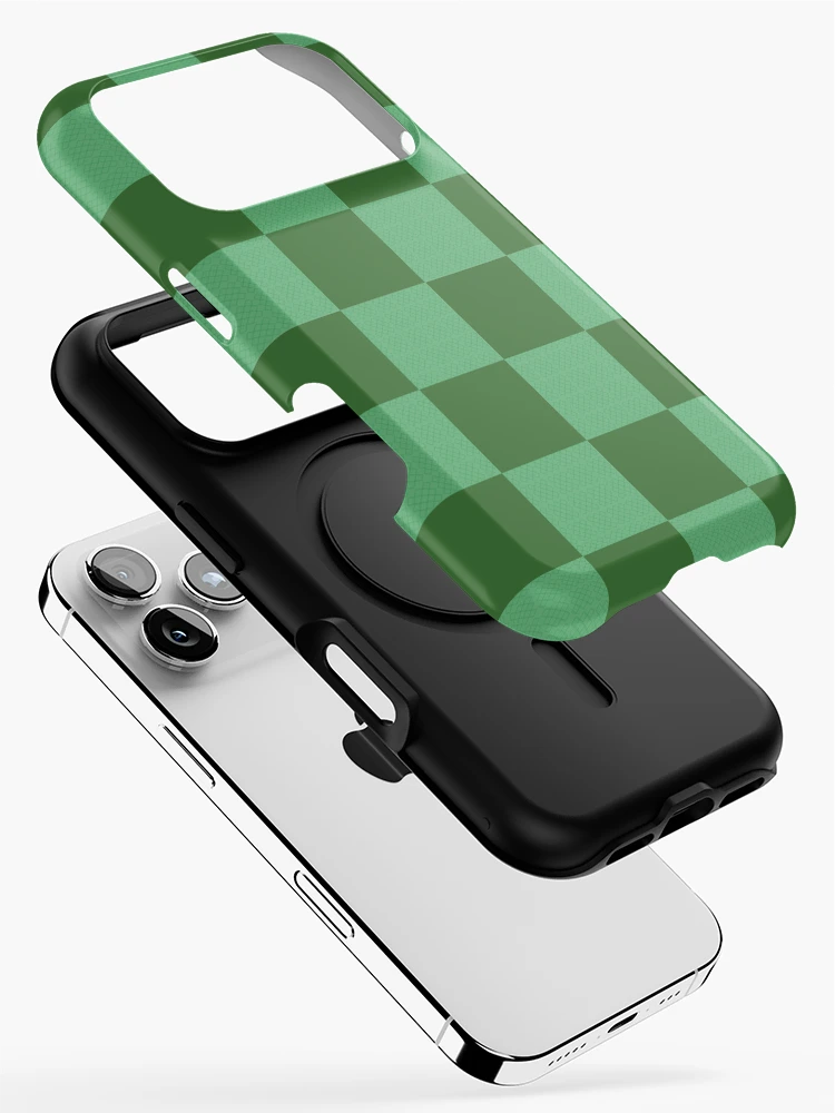 Thumbnail 2 of 4, iPhone Case, : Simple Green Checker Pattern designed and sold by applecs.
