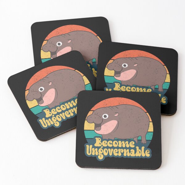 Item preview, Become Ungovernable Moo Deng Humor Cute Baby Hippo Joke T-Shirt designed and sold by RyanJosephBer.