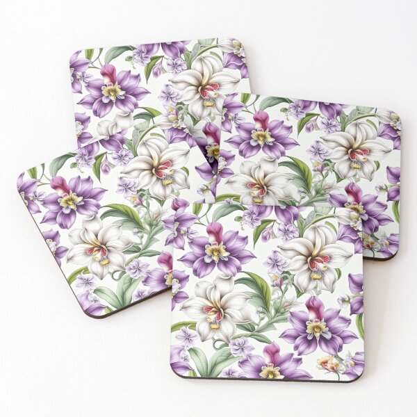 Item preview, Paradise Tropical Orchid Pattern designed and sold by LanaGustavsson.