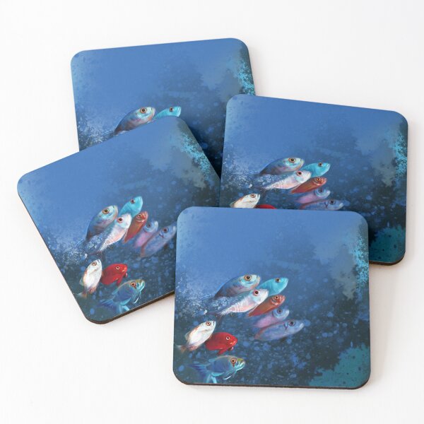 Item preview, Colorful School of Fish – Underwater Ocean Art Digital Painting designed and sold by jassoart.