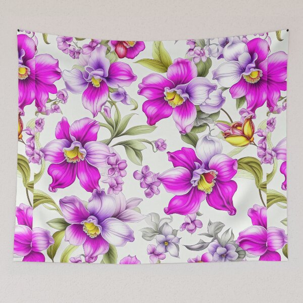 Item preview, Paradise Tropical Orchid Pattern designed and sold by LanaGustavsson.