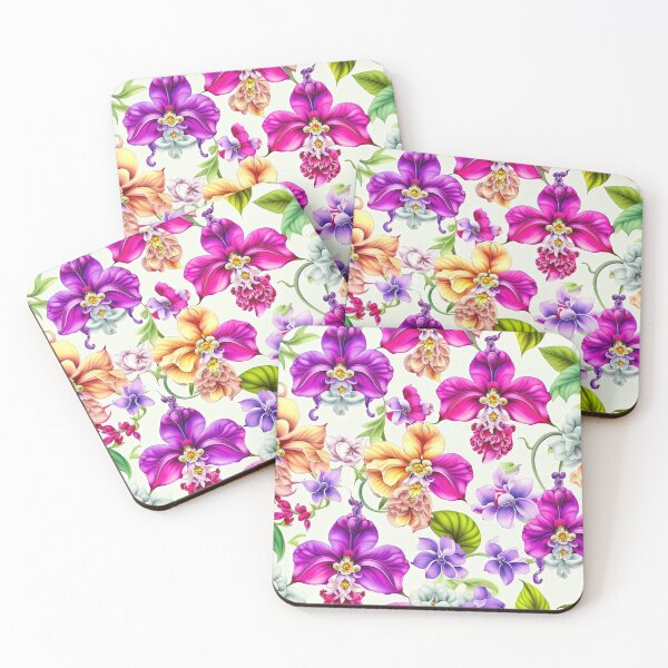 Item preview, Paradise Tropical Orchid Pattern designed and sold by LanaGustavsson.