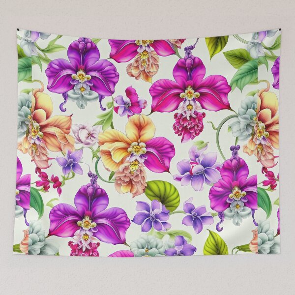 Item preview, Paradise Tropical Orchid Pattern designed and sold by LanaGustavsson.