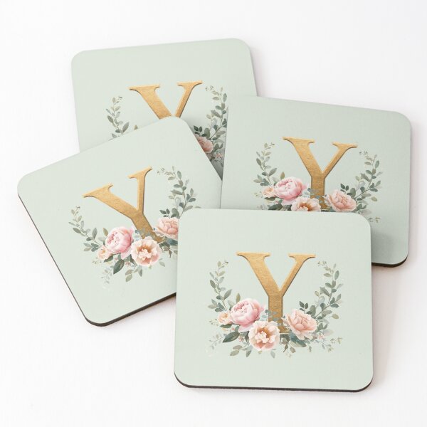 Item preview, Floral Gold Letter Y Monogram – Coquette Christian Wall Art, Elegant Blush Rose Initial Print, Faith-Inspired Feminine Gift designed and sold by AmenAlways.