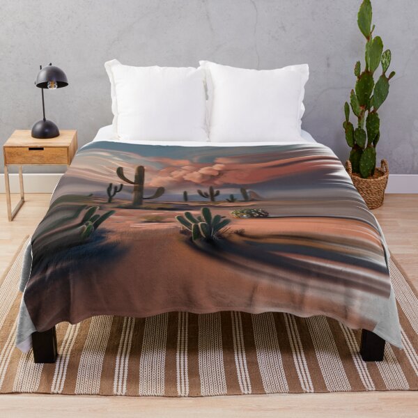 Item preview, Desert Sunset Cactus Landscape | Southwestern Digital Art Print designed and sold by jassoart.