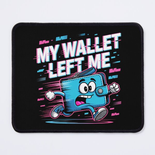 Item preview, My Wallet Left Me Funny Running Wallet Cartoon Design designed and sold by SplashTastic.