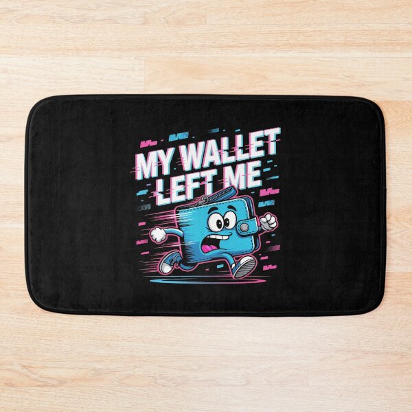 Item preview, My Wallet Left Me Funny Running Wallet Cartoon Design designed and sold by SplashTastic.