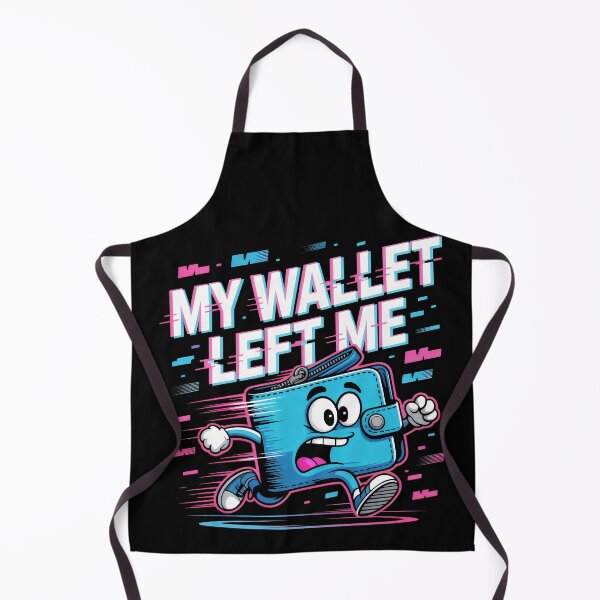 Item preview, My Wallet Left Me Funny Running Wallet Cartoon Design designed and sold by SplashTastic.