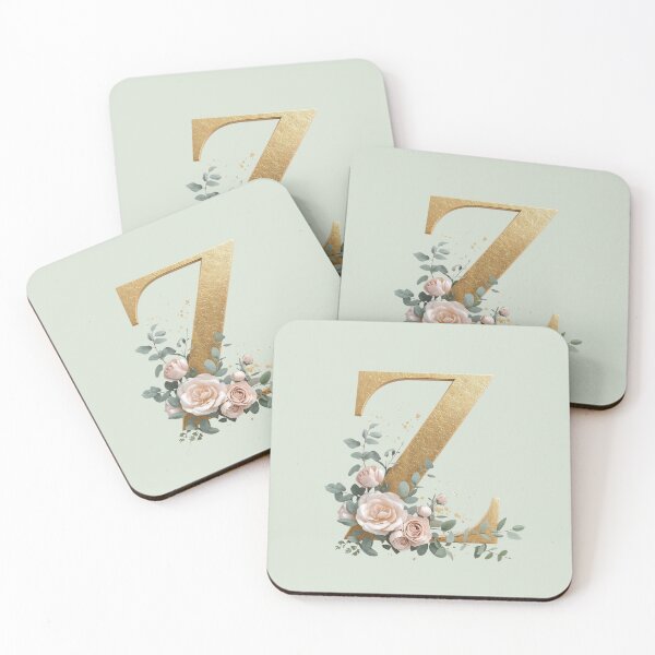 Item preview, Floral Gold Letter Z Monogram – Coquette Christian Wall Art, Elegant Blush Rose Initial Print, Faith-Inspired Feminine Gift designed and sold by AmenAlways.