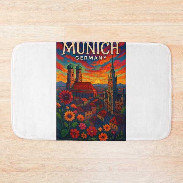 Item preview, Sunset Over Frauenkirche and Marienplatz, Munich, Germany designed and sold by Places On Earth.