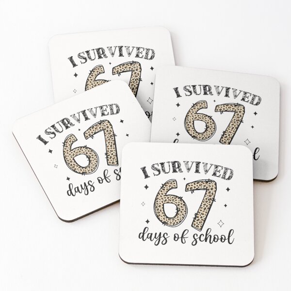Item preview, I Survived 67 Days Of School Leopard Six Seven Funny Girls designed and sold by merlinnears.